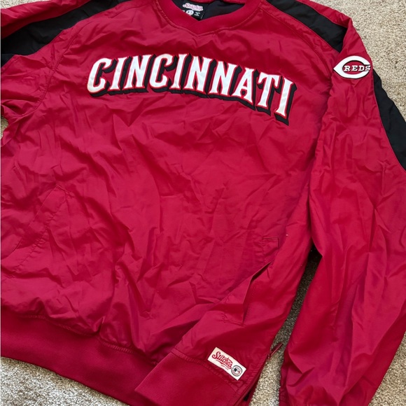 #26 CINCINNATI REDS windbreaker (STITCHES) size large baseball pullover - Picture 8 of 13